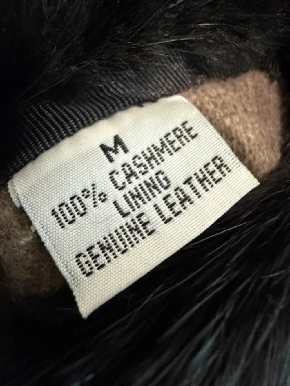 Leather Cashmere Lining Women’s Gloves Used.